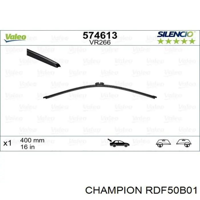 RDF50B01 Champion Pióro wycieraczki szyby przedniej kierowcy