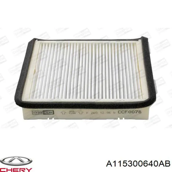 Filtr kabiny Chery A115300640AB cena, od 6,27 USD