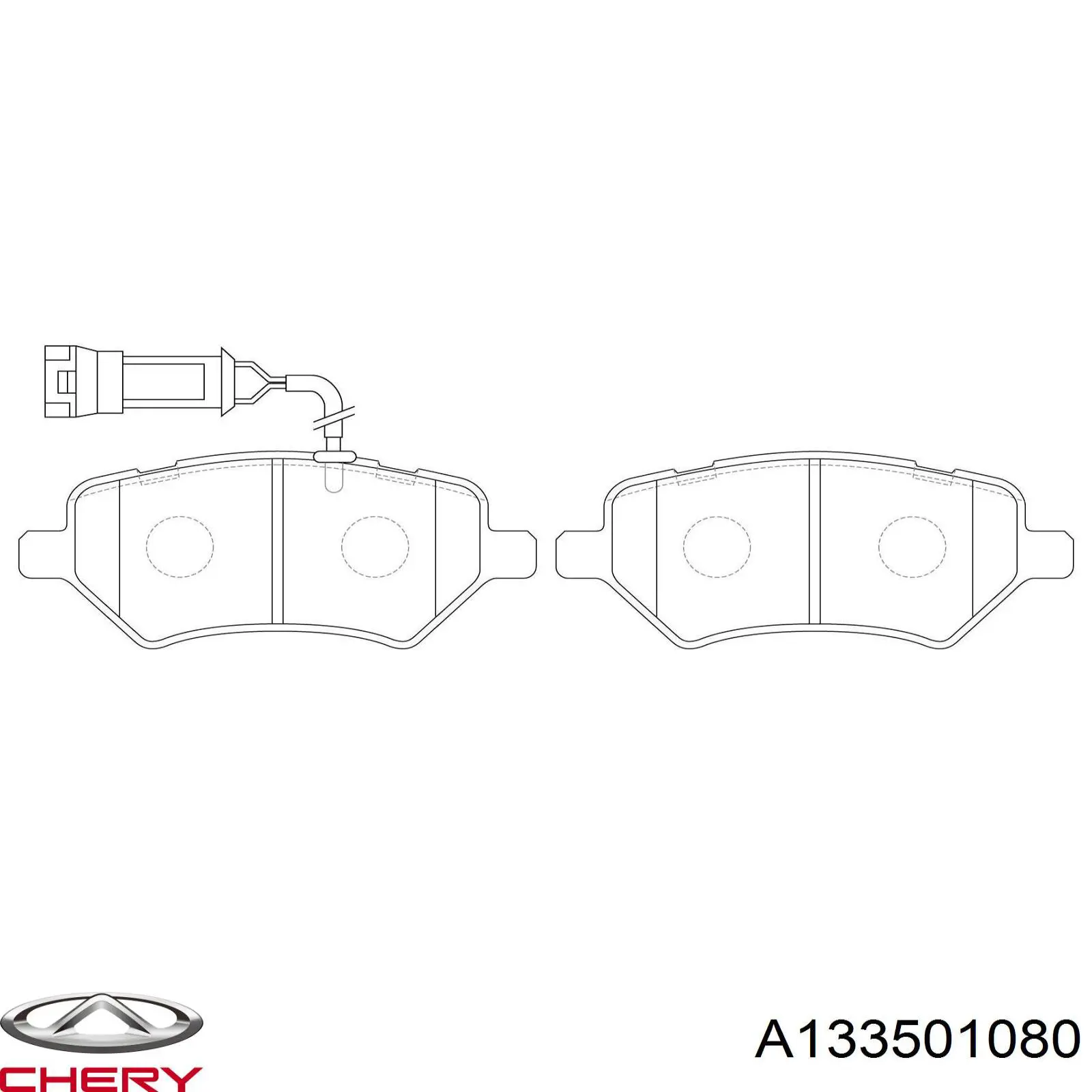 A133501080 Chery Klocki hamulcowe przednie tarczowe
