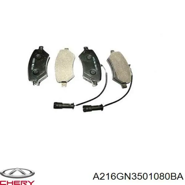 Klocki hamulcowe przednie tarczowe Chery A216GN3501080BA cena, od 20,09 USD