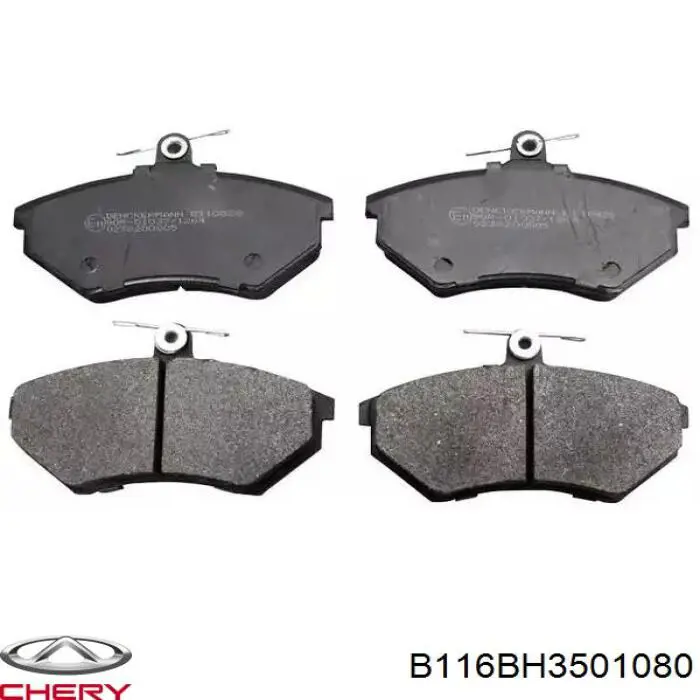 Do koszyka B116BH3501080 Chery Klocki hamulcowe przednie tarczowe