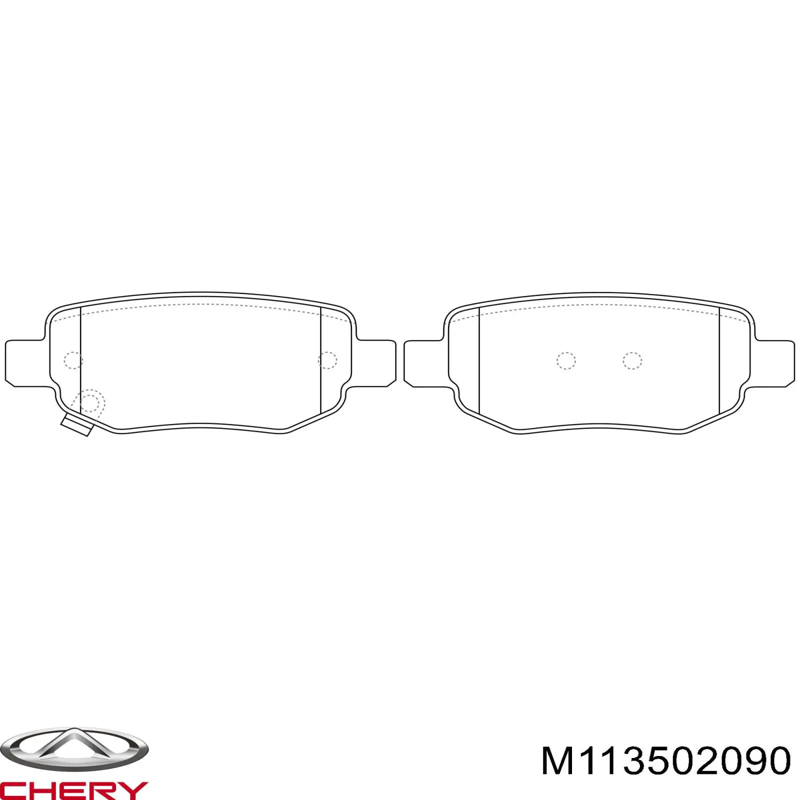 Okładziny (klocki) do hamulców tarczowych tylne Chery M113502090 cena, od 14,37 USD