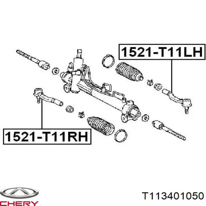 T113401050 Chery Końcówka drążka kierowniczego zewnętrzna