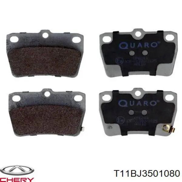 Okładziny (klocki) do hamulców tarczowych tylne Chery T11BJ3501080 cena, od 16,19 USD