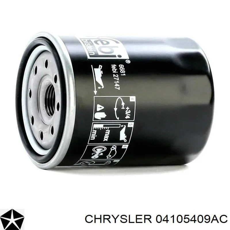 Filtr oleju Chrysler 04105409AC cena, od 9,94 USD