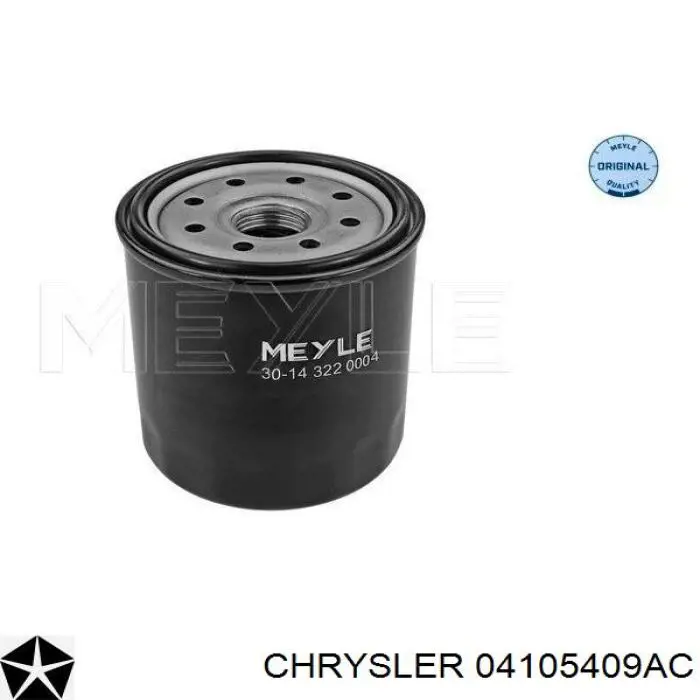 Do koszyka 04105409AC Chrysler Filtr oleju