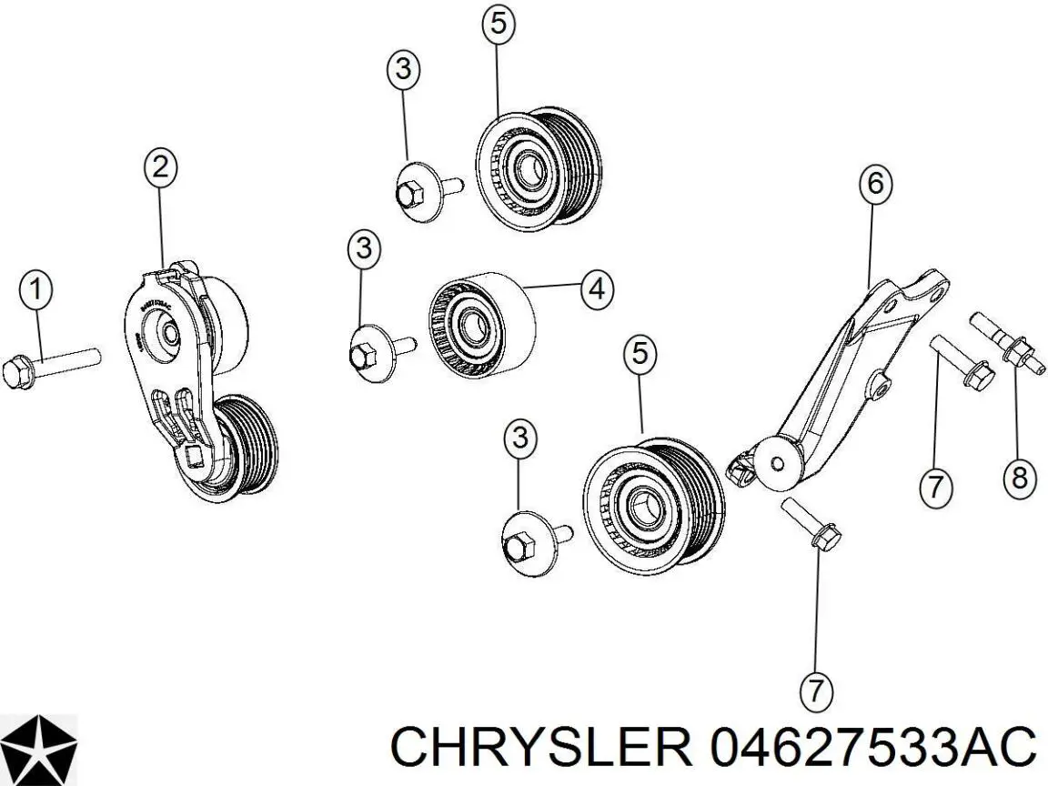 K04627533AC Fiat/Alfa/Lancia Napinacz paska napędowego