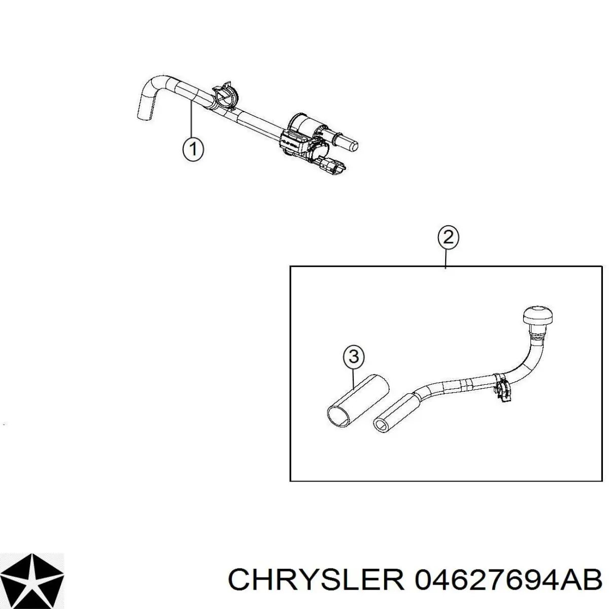 Zawór pochłaniacza oparów paliwa Chrysler 04627694AB cena, od 83,20 USD