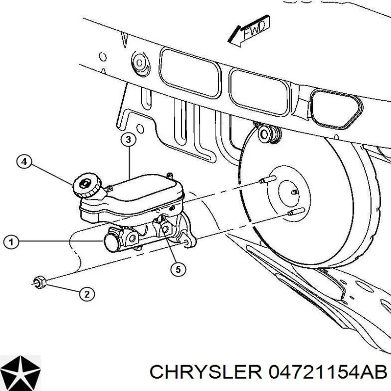 04721154AB Chrysler Główny cylinder hamulców