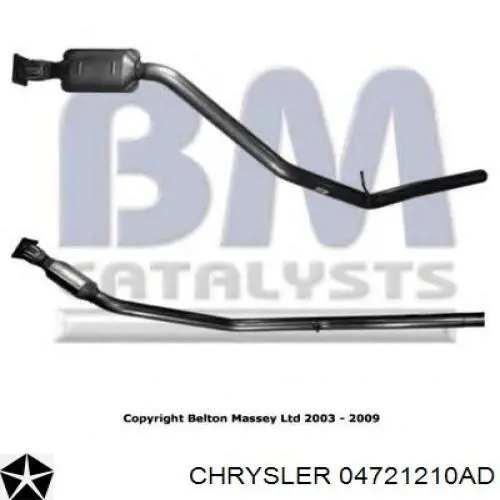 Konwerter-katalizator Chrysler 04721210AD cena, od 320,80 USD