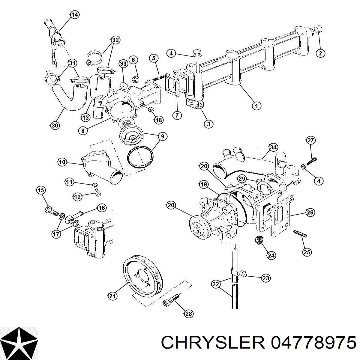 Termostat Chrysler 04778975 cena, od 23,90 USD