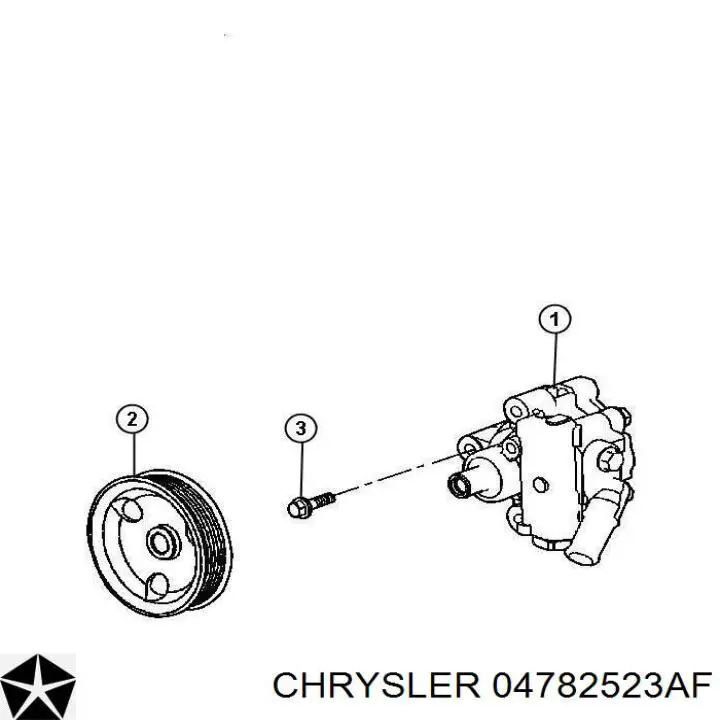 Pompa wspomagania hydraulicznego kierownicy Chrysler 04782523AF cena, od 132,80 USD