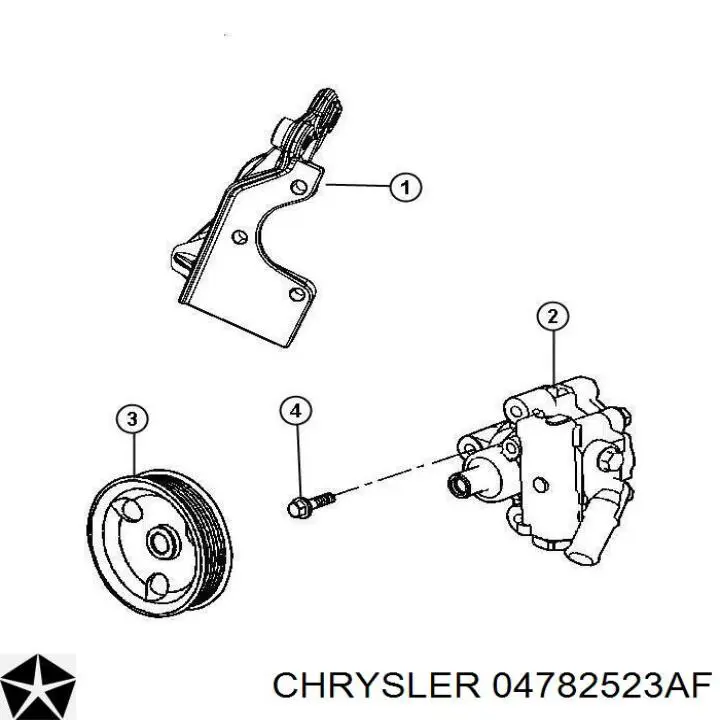 Do koszyka 04782523AF Chrysler Pompa wspomagania hydraulicznego kierownicy