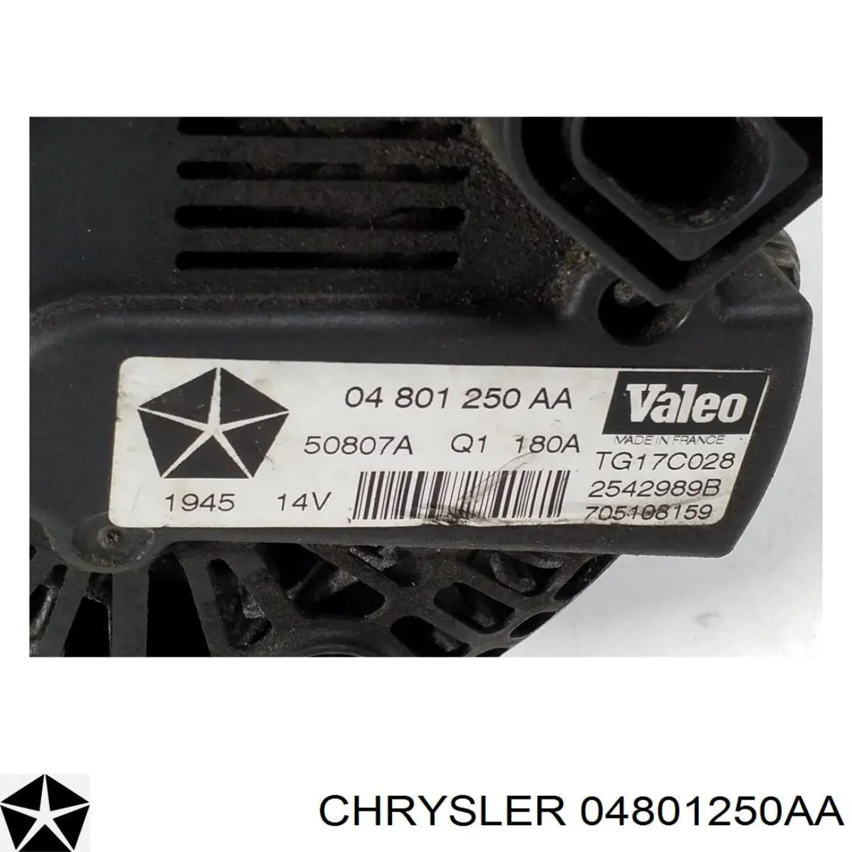 Do koszyka 04801250AA Chrysler Alternator