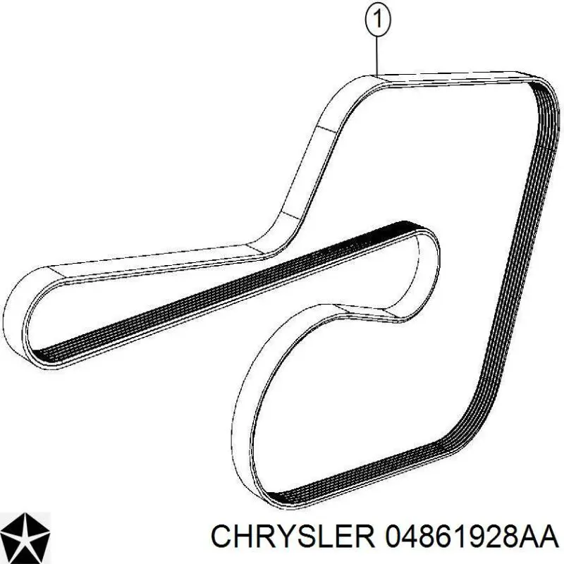 04861928AA Chrysler Pas napędowy mechanizmów