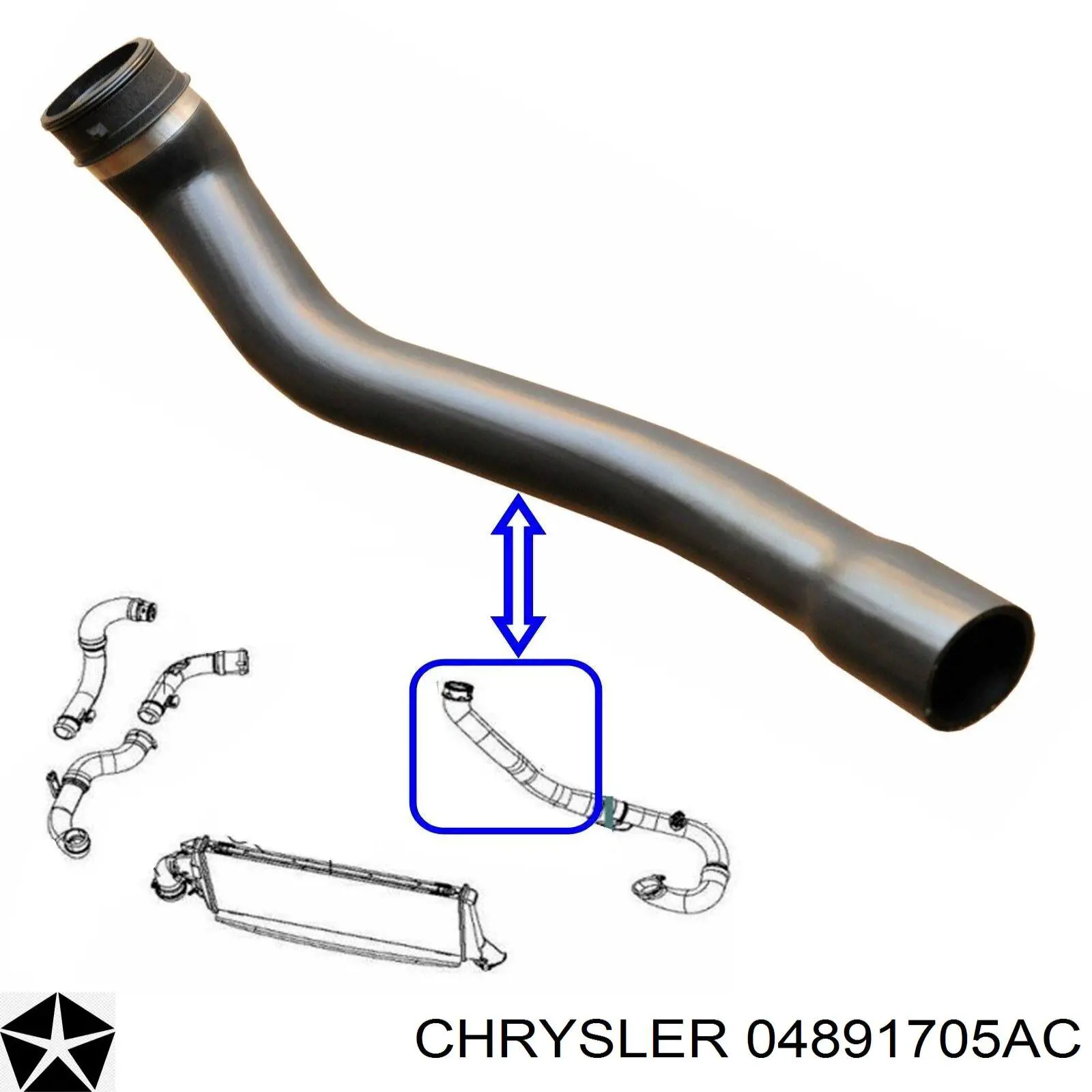 04891705AC Chrysler Przewód (króciec) intercoolera