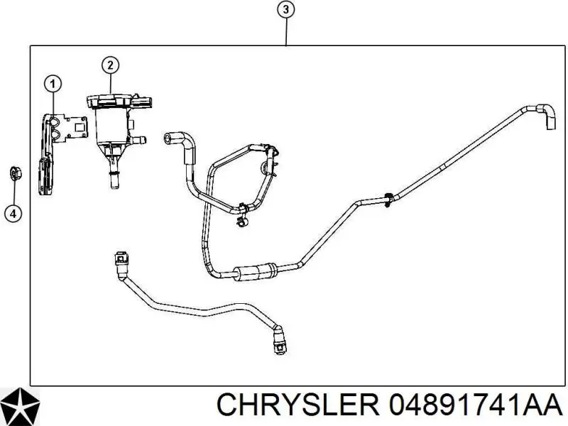 Zawór odpowietrzający zbiornika paliwa Chrysler 04891741AA cena, od 7,84 USD