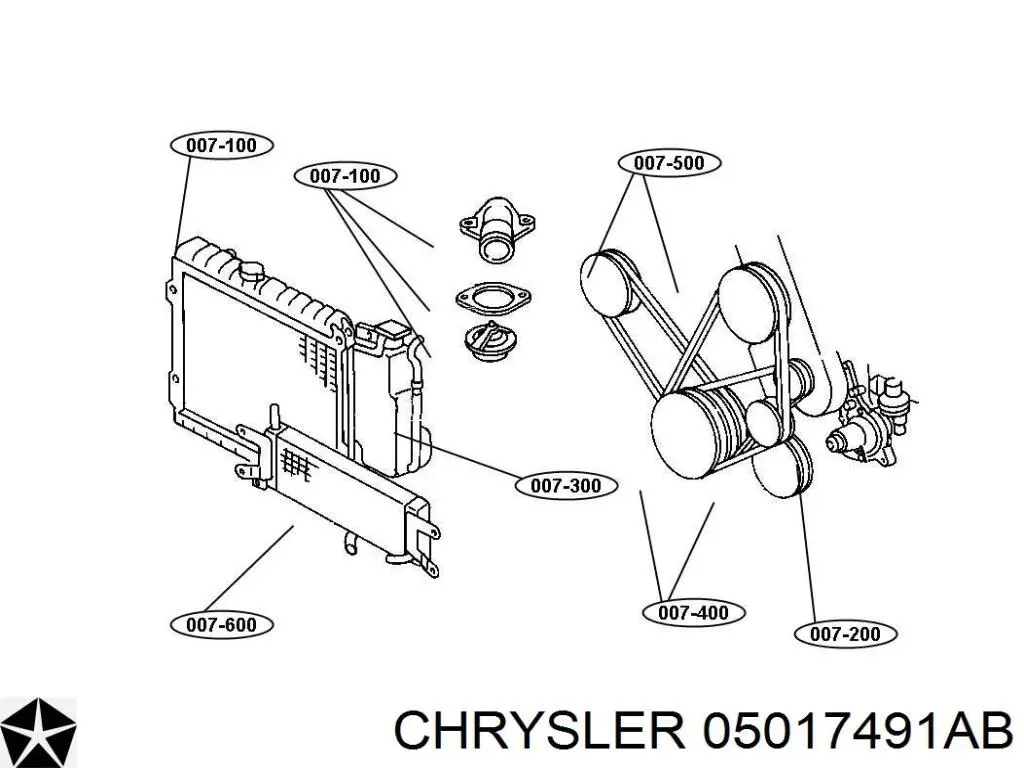 05017491AB Chrysler Przekaźnik wentylatora