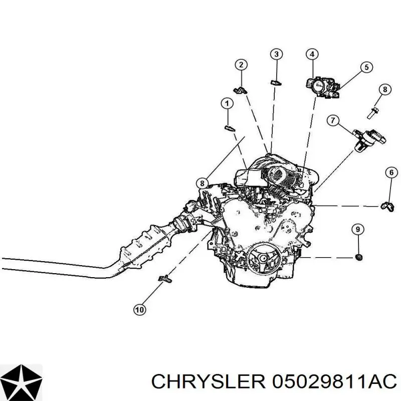 Czujnik położenia wału korbowego Chrysler 05029811AC cena, od 25,68 USD