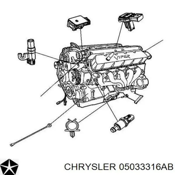 Czujnik stukowy (czujnik spalania stukowego) Chrysler 05033316AB cena, od 1,57 USD