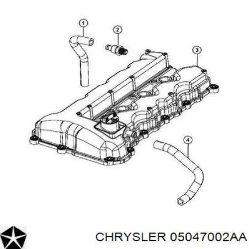 Zawór PCV odpowietrzający silnik Chrysler 05047002AA cena, od 58,83 USD