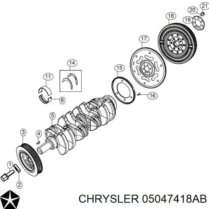 05047418AB Chrysler Koło pasowe wału korbowego