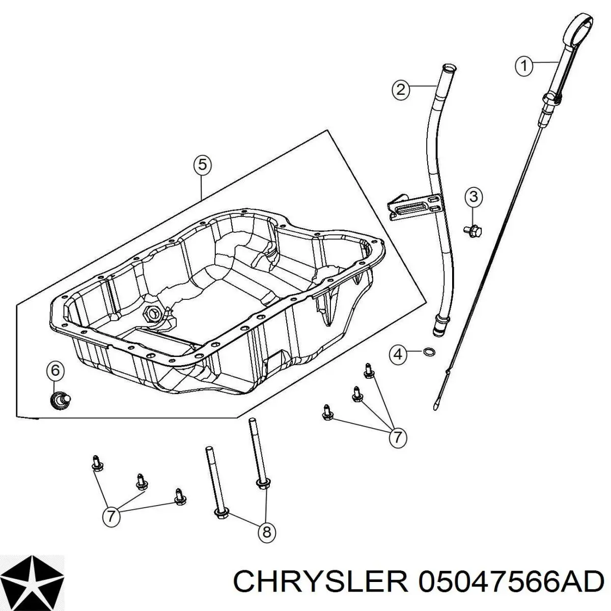 Miska olejowa silnika Chrysler 05047566AD cena, od 47,06 USD