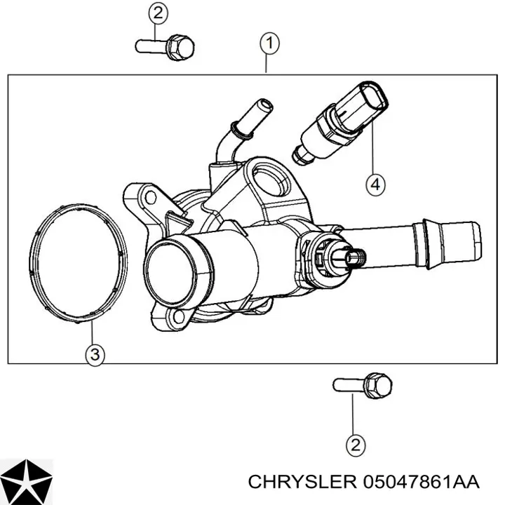 Obudowa termostatu Chrysler 05047861AD cena, od 15,69 USD