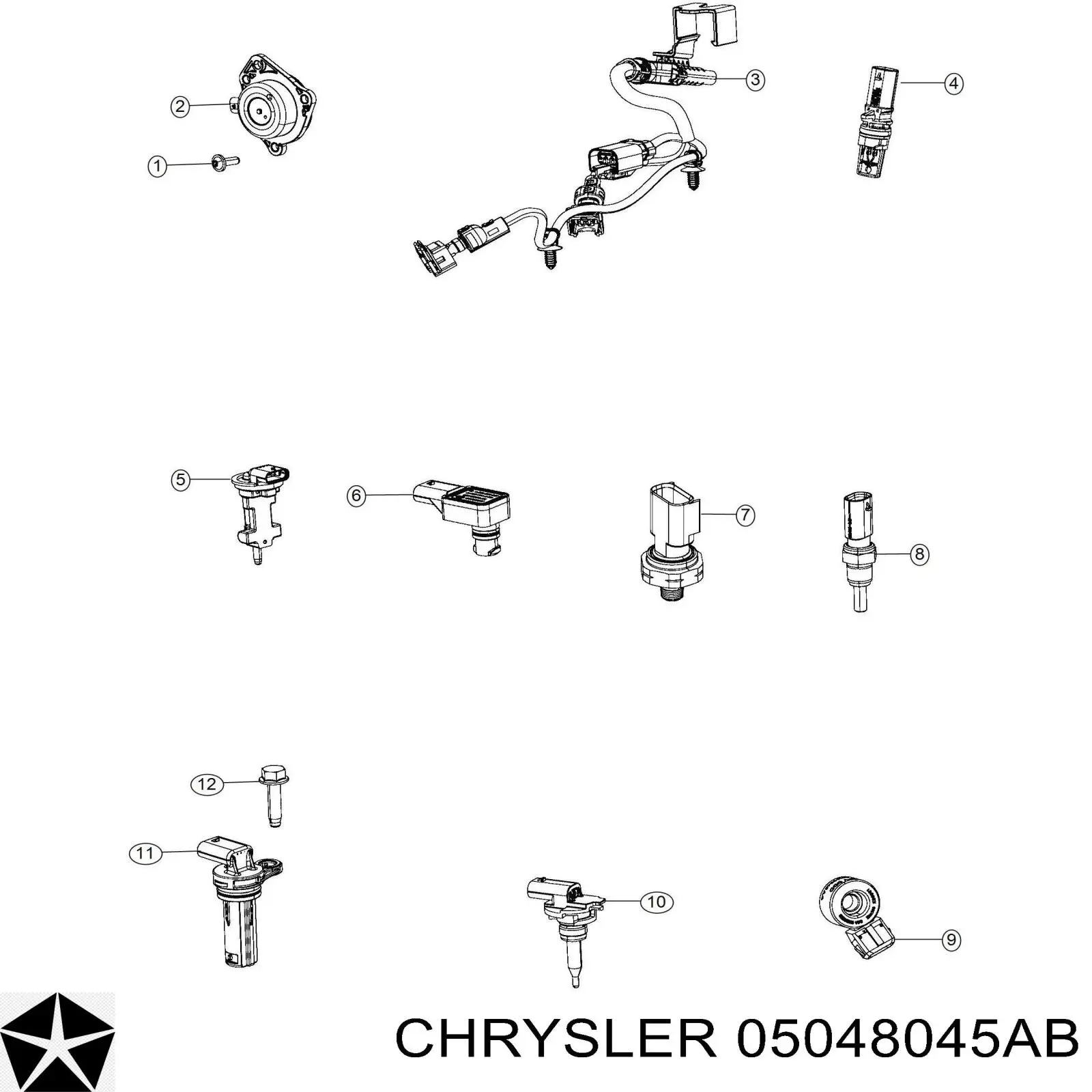 Zawór elektromagnetyczny faz rozrządu Chrysler 5048045AB cena, od 36,08 USD