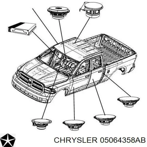 Głośnik drzwi przednich Fiat/Alfa/Lancia 05064358AB cena, od 98,75 USD