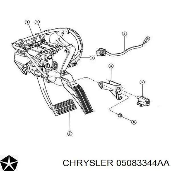 Czujnik włącznika świała stop Chrysler 05083344AA cena, od 37,81 USD