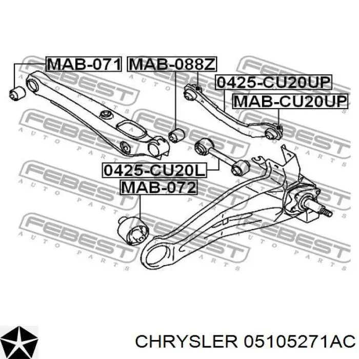 05105271AC Chrysler Wahacz zawieszenia tylnego górny lewy/prawy
