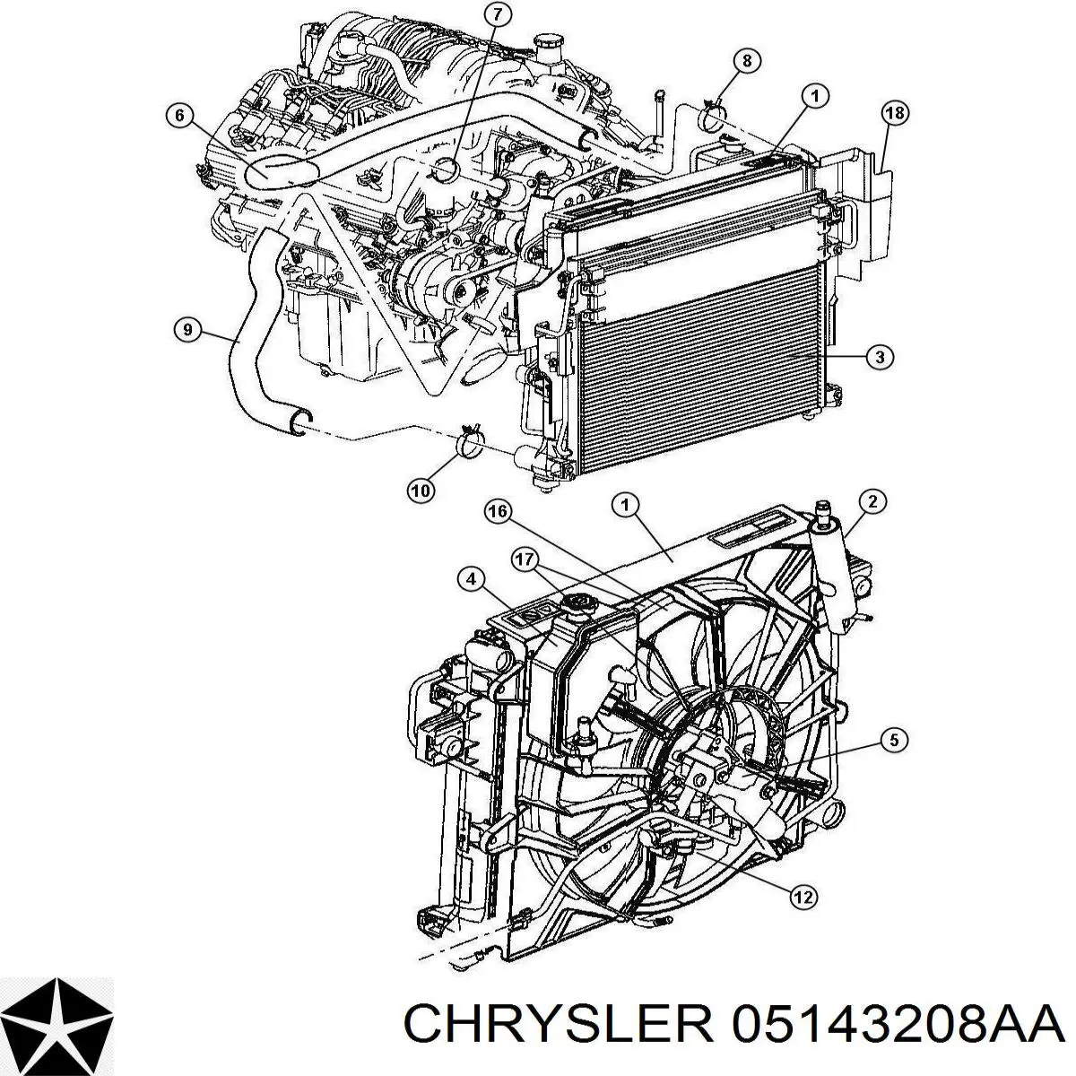 Wentylator elektryczny układu chłodzenia kompletny (silnik+wirnik) Jeep Grand Cherokee LIMITED SUV (2005 - 2010) cena, od 35,71 USD