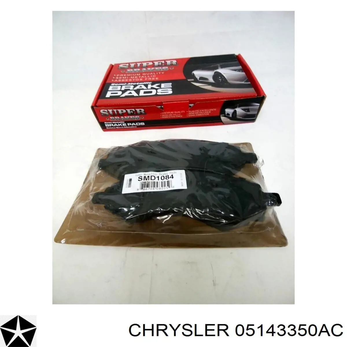Klocki hamulcowe przednie tarczowe Chrysler 05143350AC cena, od 46,36 USD