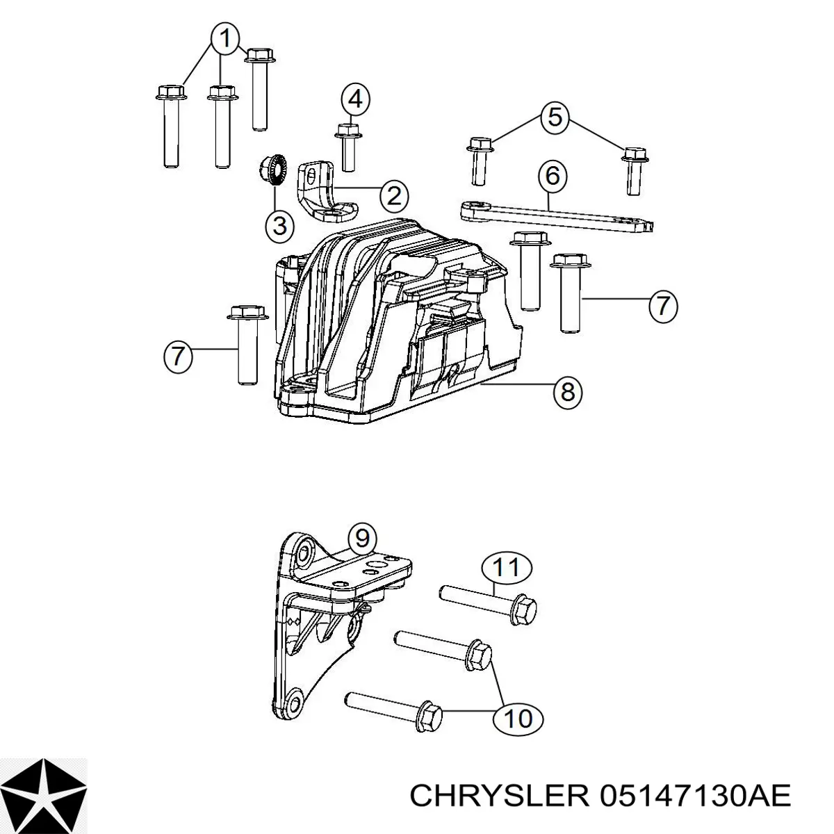 Poduszka (podpora) silnika prawa Dodge Journey SUV (2008 - 2026) cena, od 106,66 USD