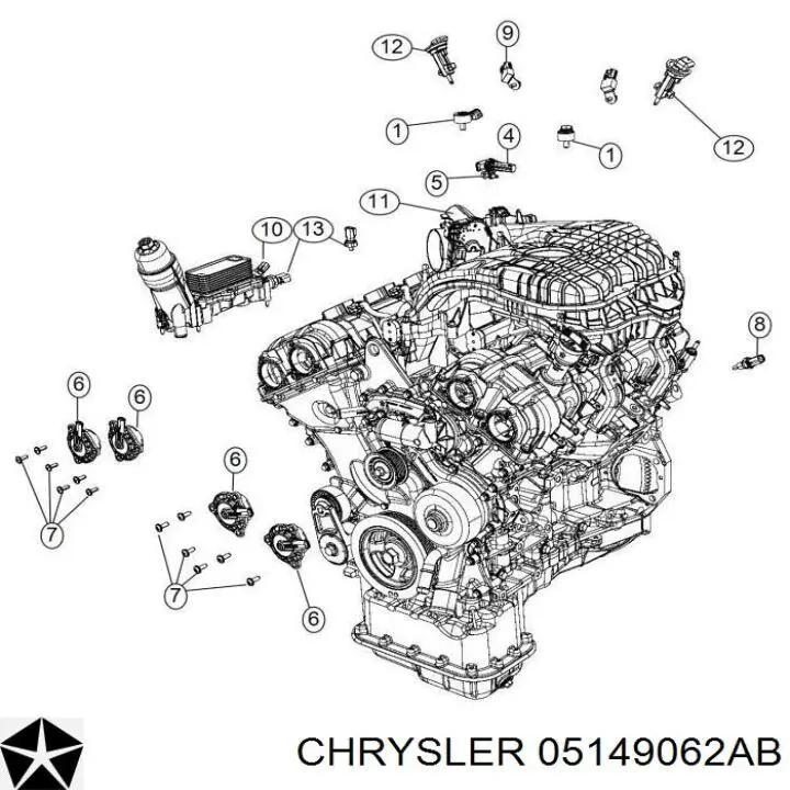 Do koszyka 05149062AB Chrysler Czujnik ciśnienia oleju