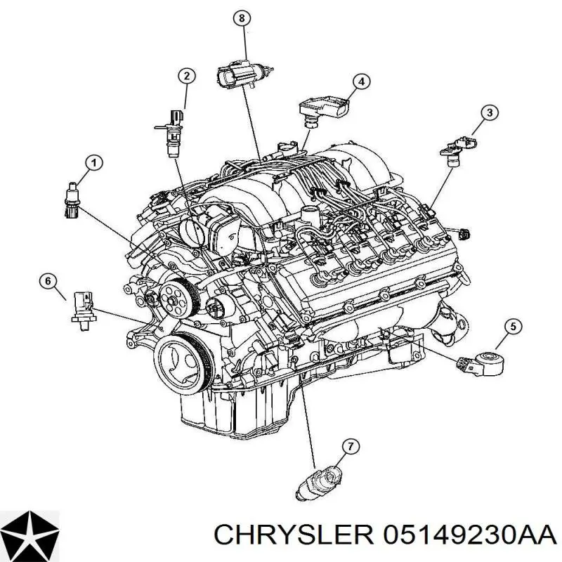 Czujnik położenia wału korbowego 05149230AA Chrysler