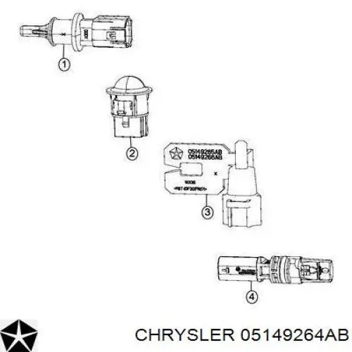 Czujnik temperatury zewnętrznej Chrysler 05149264AB cena, od 14,99 USD