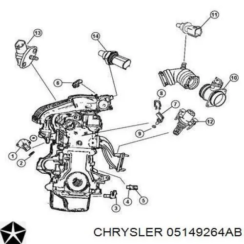 Czujnik temperatury zewnętrznej Fiat/Alfa/Lancia K05149264AB cena, od 14,99 USD
