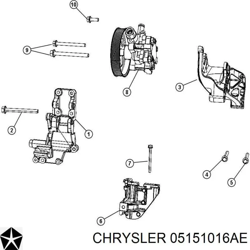 05151016AC Chrysler Pompa wspomagania hydraulicznego kierownicy