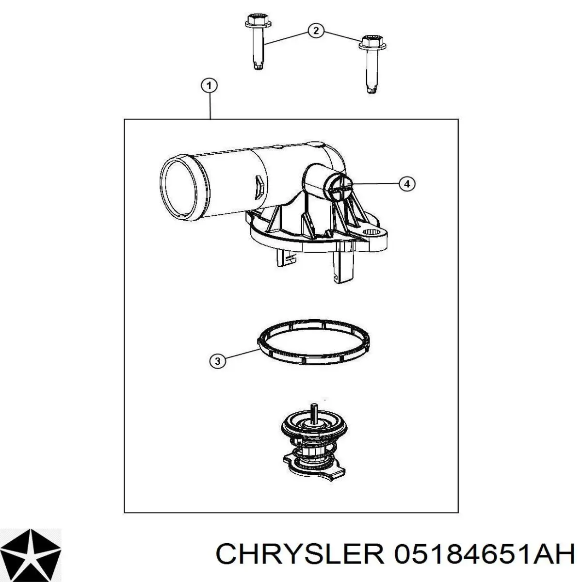 Obudowa termostatu Chrysler 05184651AH cena, od 29,48 USD