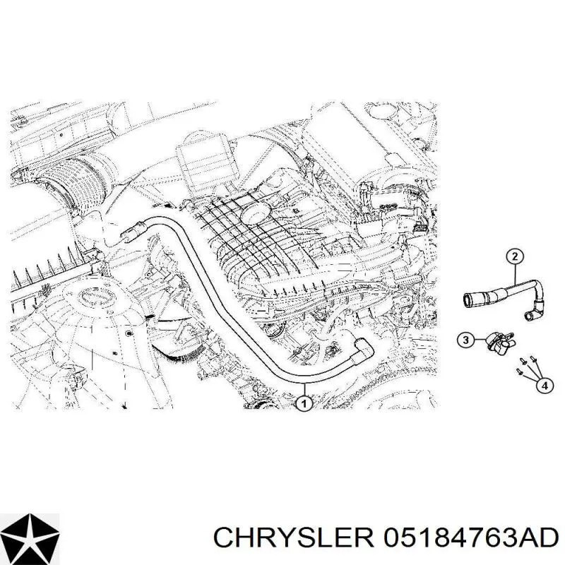 05184763AD Chrysler Zawór PCV odpowietrzający silnik