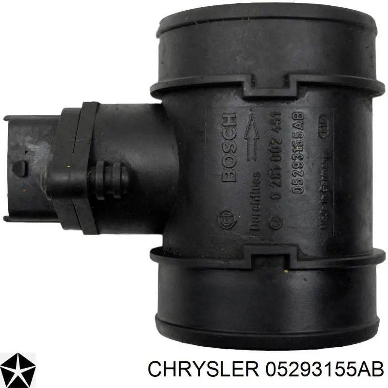 Czujnik przepływu powietrza, przepływomierz powietrza M.A.F. Chrysler 05293155AB cena, od 37,46 USD