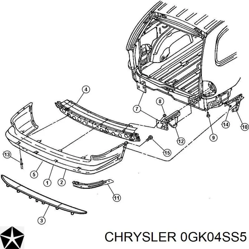 Zderzak tylny do Chrysler Voyager II GS 