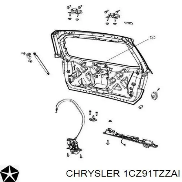 1CZ91TZZAI Chrysler Drzwi tylne (bagażnika 3/5)