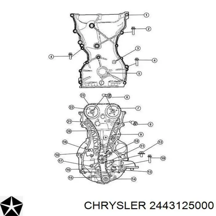 Do koszyka K2443125000 Chrysler Tłumik drgań łańcucha rozrządu