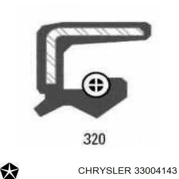 33004143 Chrysler Uszczelniacz wału korbowego silnika tylny