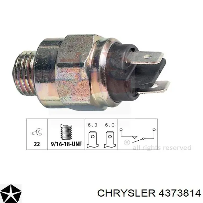Do koszyka 4373814 Chrysler Czujnik włączania światła cofania