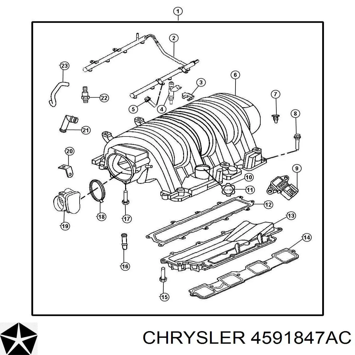 Przepustnica, komplet Chrysler 4591847AC