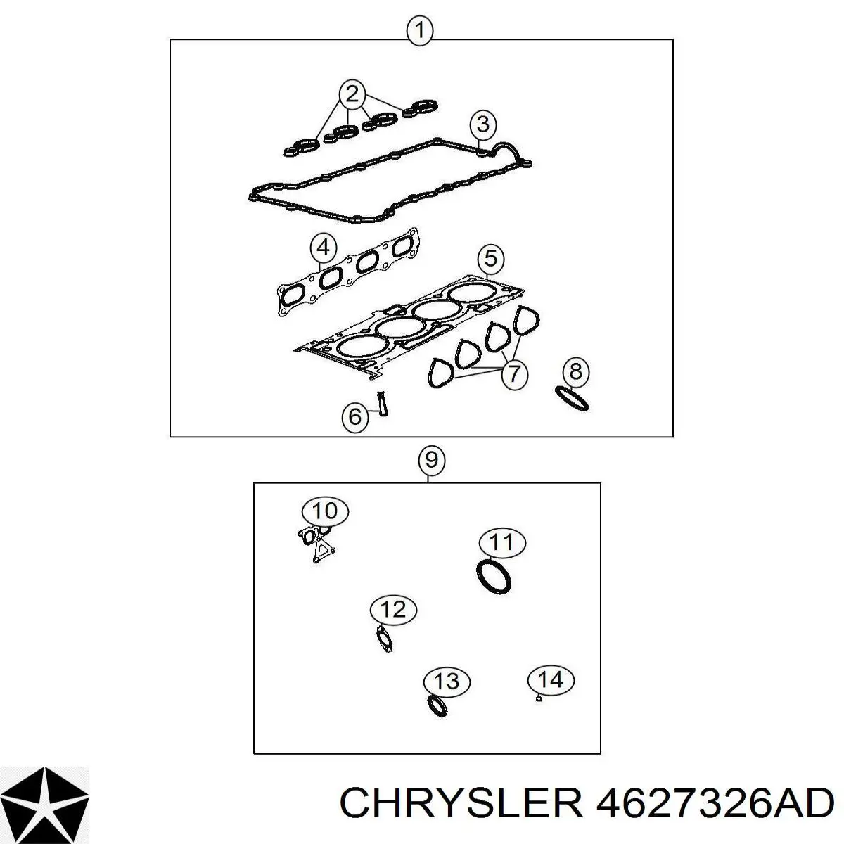 4627326AD Chrysler Uszczelka kolektora ssącego